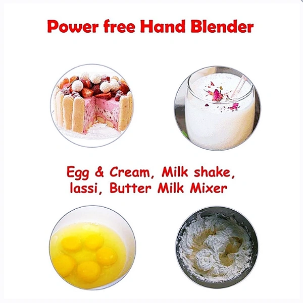 Power-free Double Hand Blender and Beater with High Speed Operation (Multicolour) 